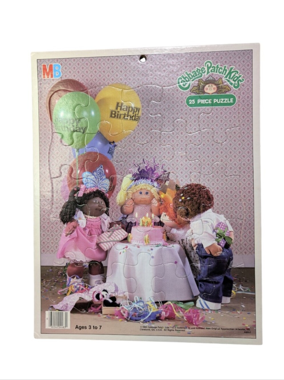 Vintage 1984 Cabbage Patch Kids 25 Piece Puzzle Happy Birthday Party